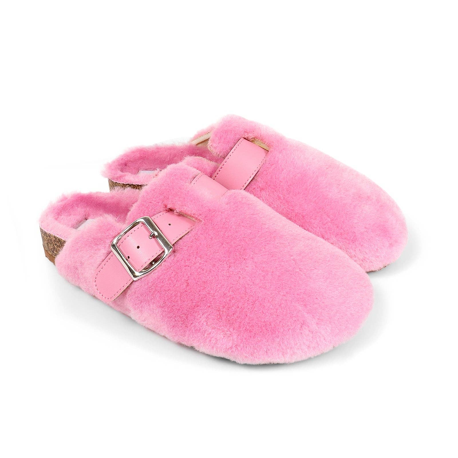 CAMILE-3 FUR BOSTON SOFT FOOTBED CLOGS PINK for wholesale on Faire1