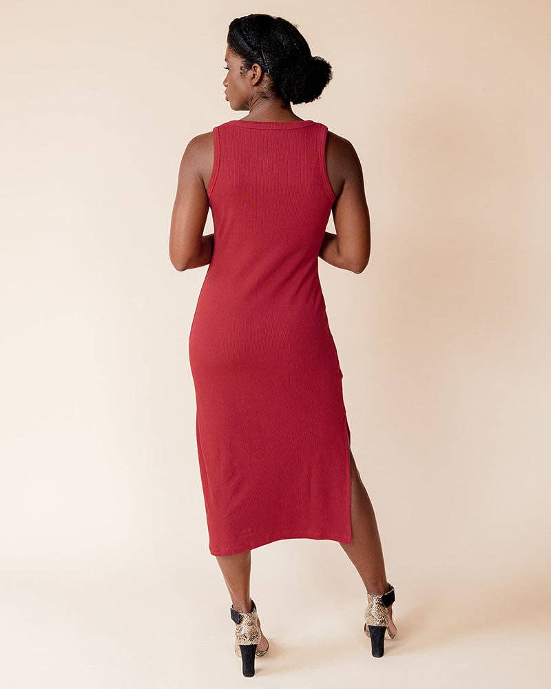 Of an Origin - Wholesale Nursing Dress - Maternity - Organic Cotton Ribbed Knit Tank Dress6