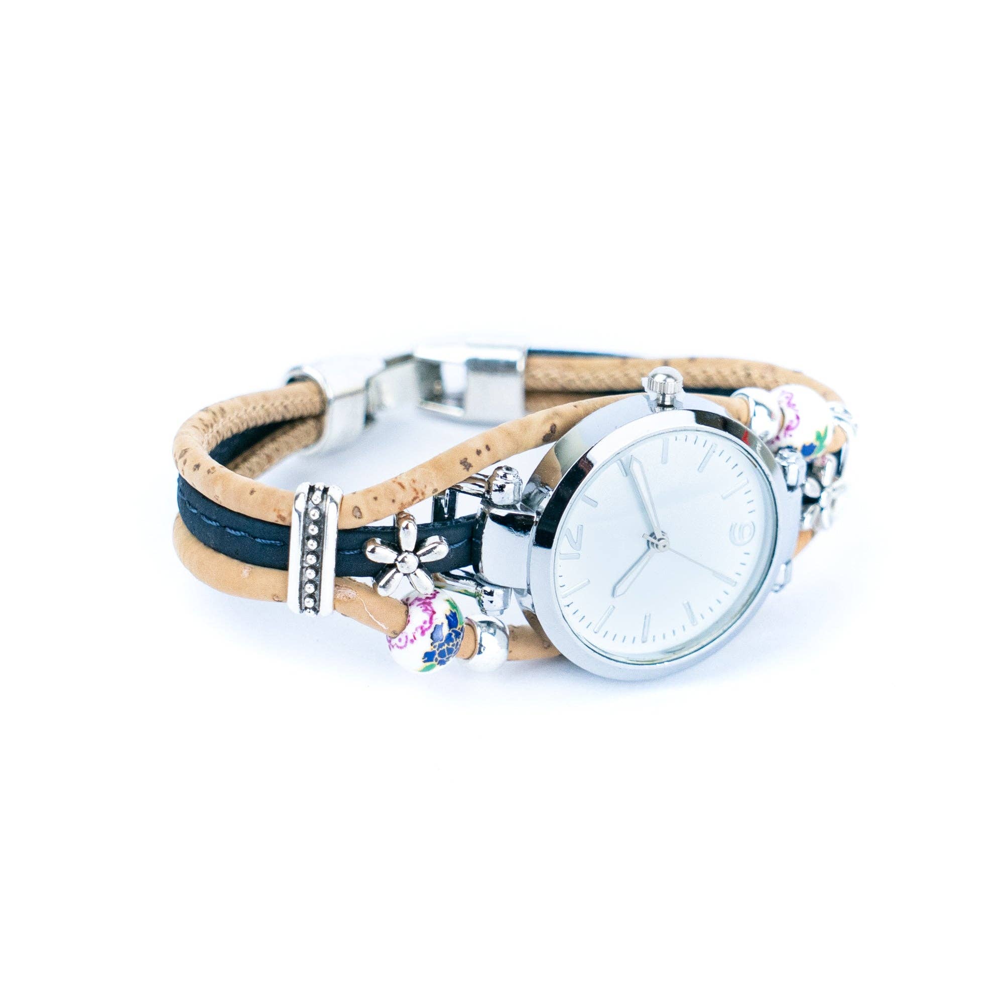 Meninas Bonitas Cork - Wholesale Wrist Watch - Women's - Natural cork line handmade ladies fashion watch WA-4574