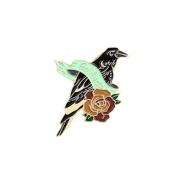 Magia Design - Wholesale Lapel Pin/Button - Raven Mystique Metal Pin