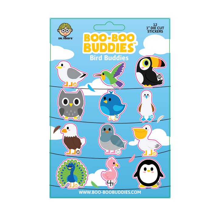 Boo Boo Buddies® Bird Buddies Sticker Sheet – Collectible
for wholesale by Boo Boo Buddies