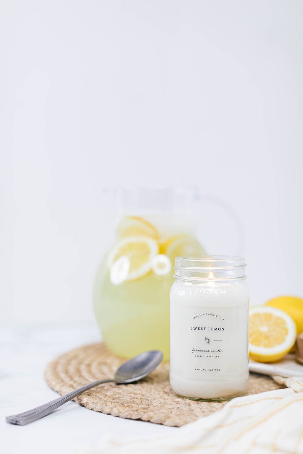 Antique Candle Co.® - Wholesale Jar/Filled Candle - Sweet Lemon - Soy Wax Mason Jar Candle2