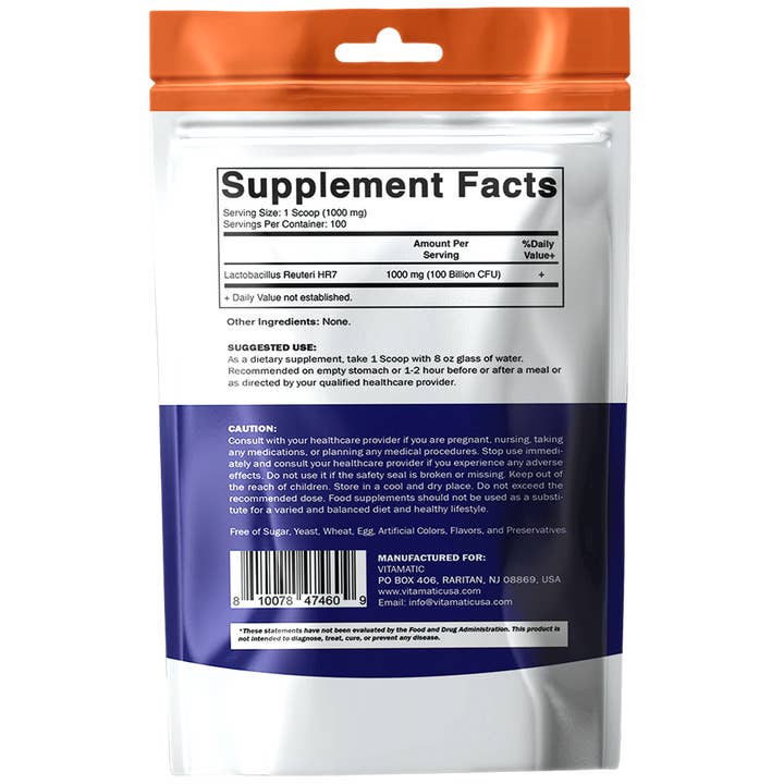 Vitamatic - Wholesale Oral supplement/vitamin - Vitamatic | Lactobacillus Reuteri Probiotic Powder| 100 Gram8