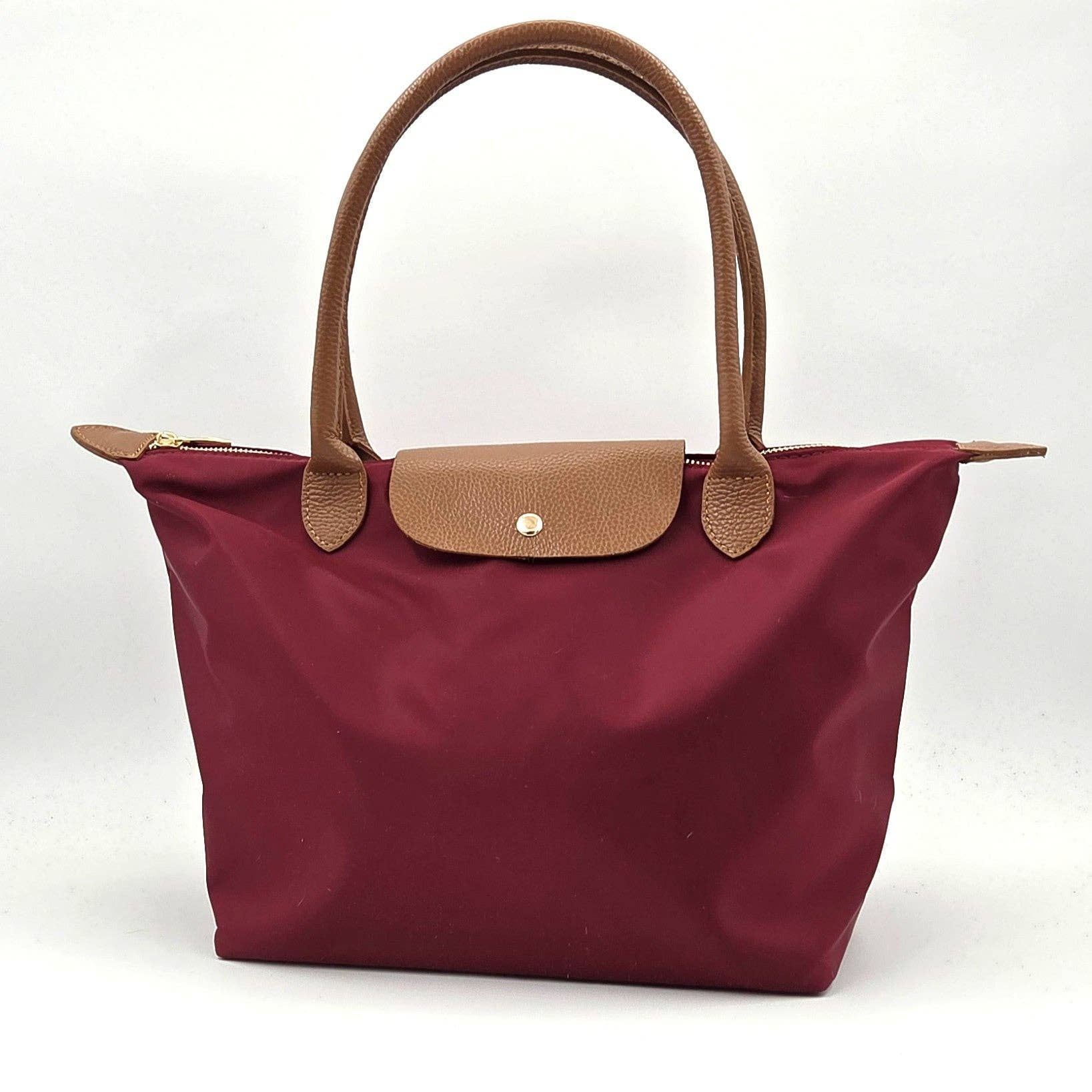 Tempest Designs - Wholesale Tote Bag - Women's - 'Longchamp' inspired classic tote bag with water proof fabric body and leather handles and accessories0