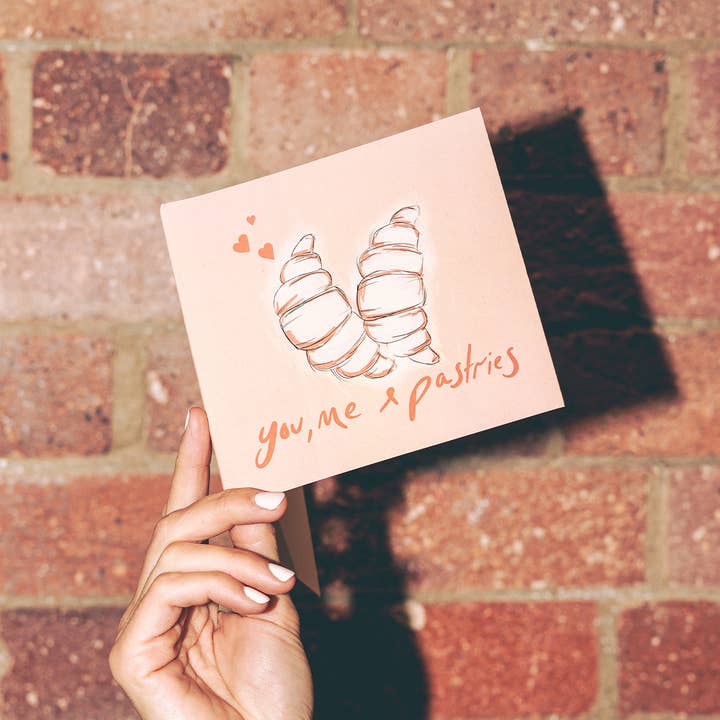 Salty Melon Prints - Wholesale Love Card - YOU, ME & PASTRIES1