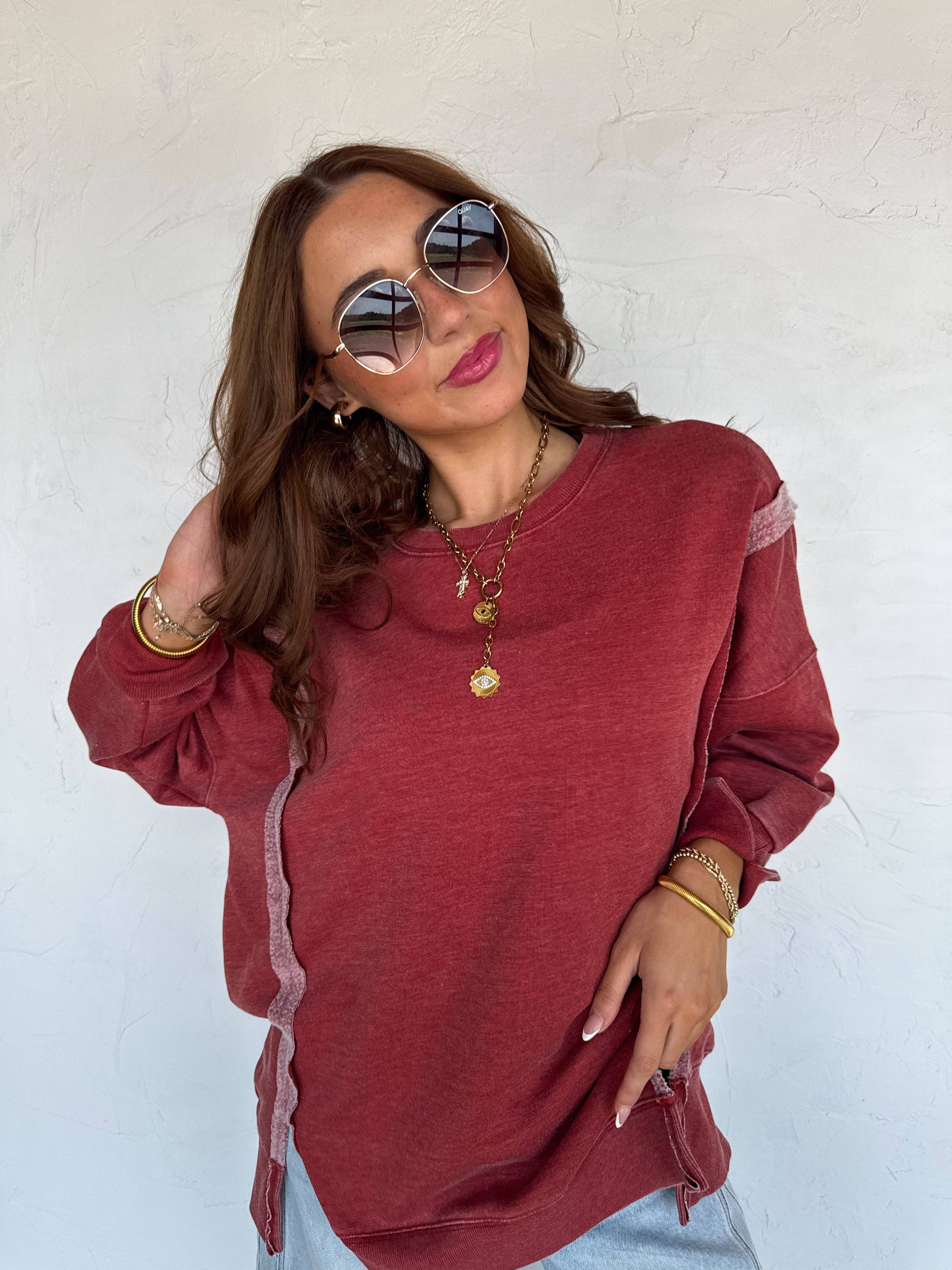 BLAKELEY - Wholesale Sweatshirt - Women's - FALL COLORS CLASSIC CREW PULLOVER22