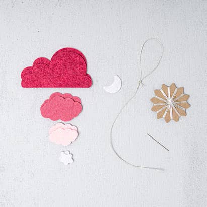 Cloudy Night DIY-KIT Rot und Rosa für den Großhandel von Bark Beetle Niceties