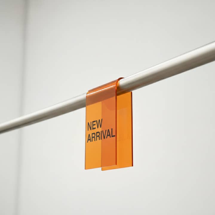 #025 - Clip de señalización para perchero de ropa de acrílico transparente para venta al por mayor de Signs and Mirrors