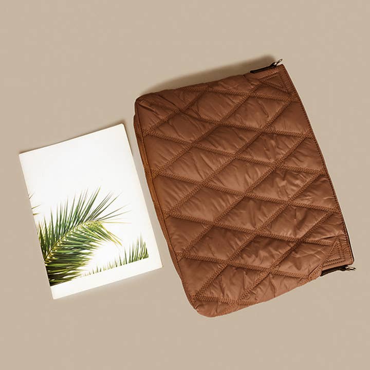 wandf - Wholesale Backpack - Women's - Diamond Quilted Down-Filled Solid Color Tote Bag for Travel7