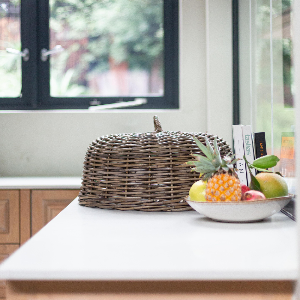 Basketly – wholesale Food storage container – Rattan Cloche Dome Food Cover7