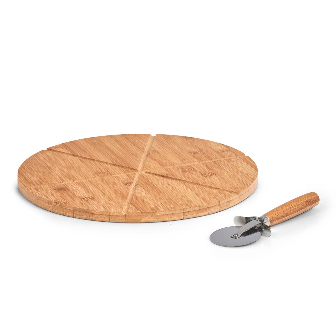 Zeller Present - Wholesale Pizza Board - Pizza set, 2-piece, bamboo/metal0