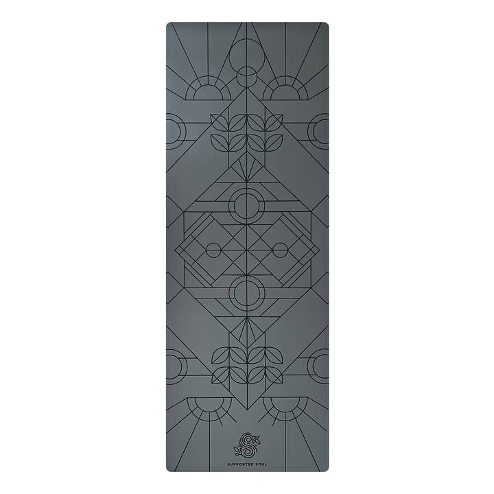 Supported Soul - Wholesale Yoga Mat - Pro Grip Original Yoga Mat - Deco Alignment (Stone)