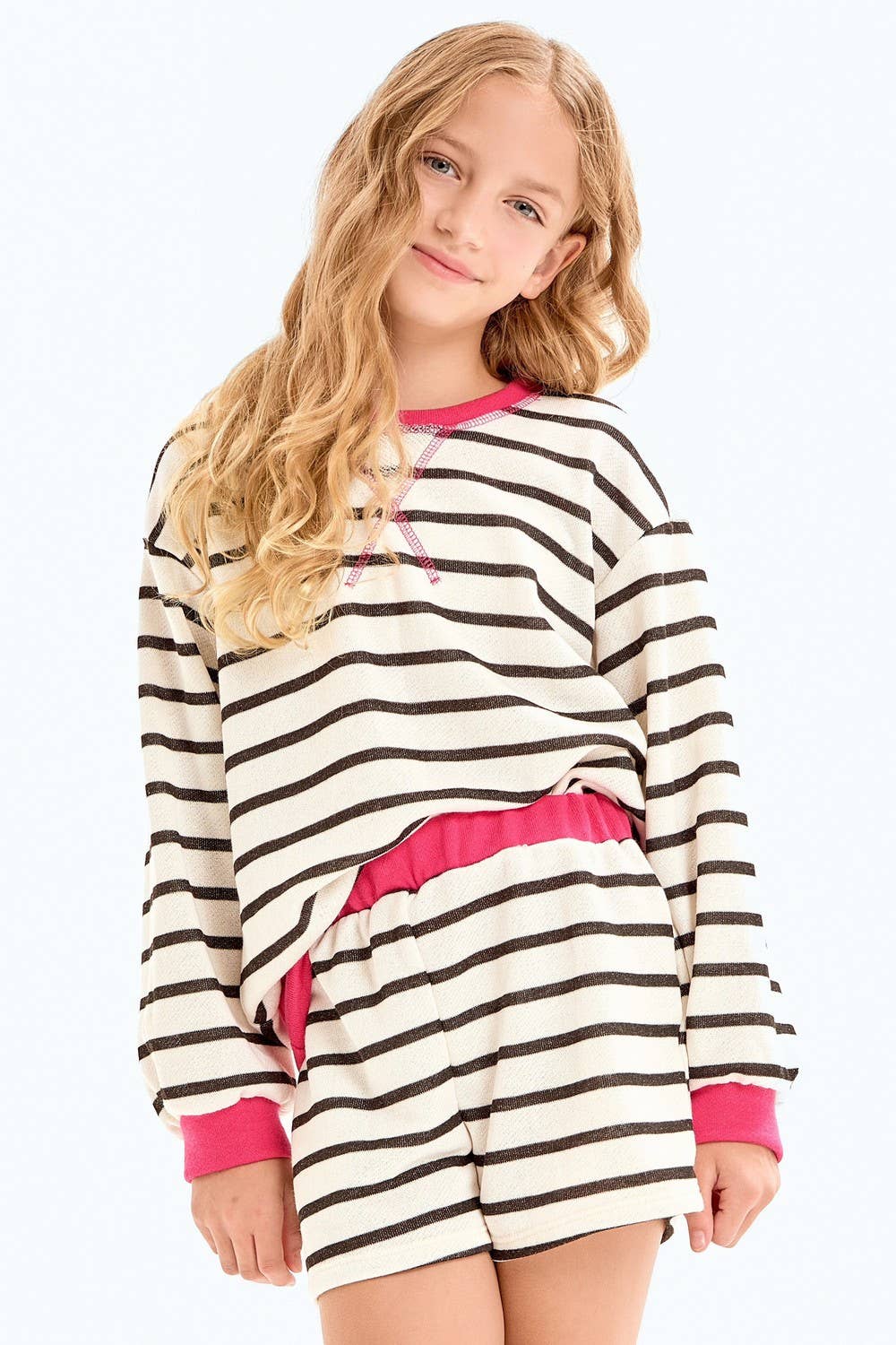 Good Girl - Wholesale Sweatshirt - Kids - Stripe French Terry Sweatshirt4