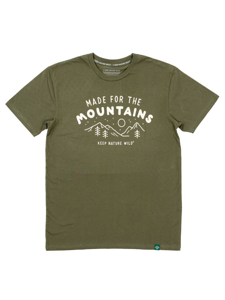 Made for the Mountains Unisex Tee | Olive for wholesale by Keep Nature Wild