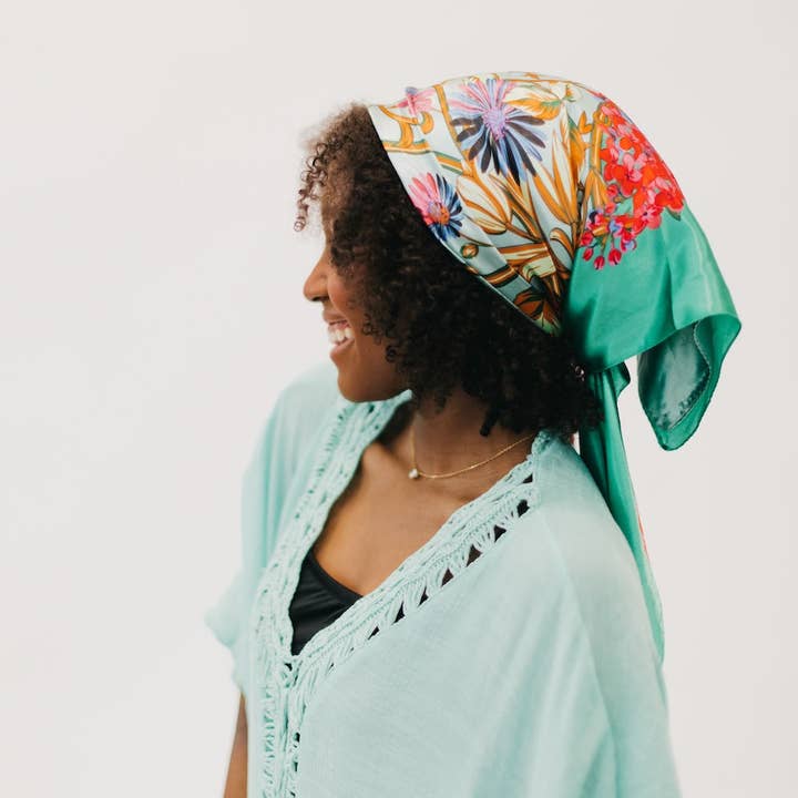 Pretty Simple - Wholesale Scarf - Women's - Floral Fashion Hair Scarf