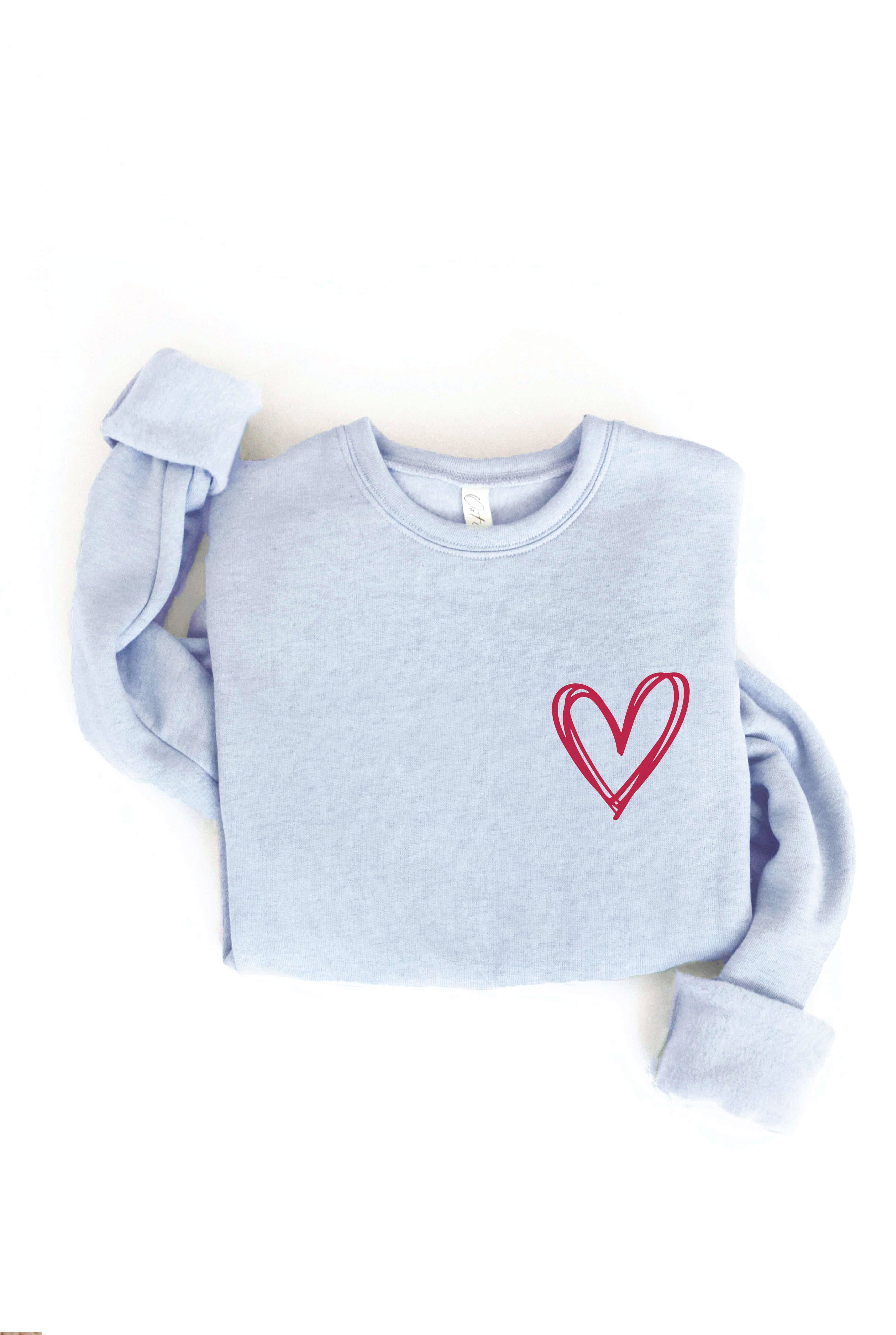 OAT COLLECTIVE - Wholesale Graphic Sweatshirt - Women's - HEART Graphic Sweatshirt1
