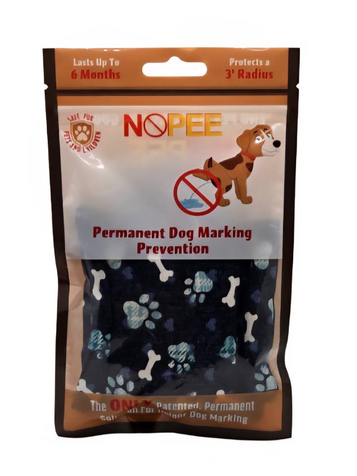 NOPEE, le SEUL produit permanent pour arrêter le marquage des animaux de compagnie à l'intérieur. pour la vente par NOPEE LLC