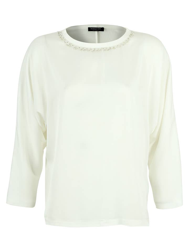 Embellished Neckline Blouse for wholesale by Margittes