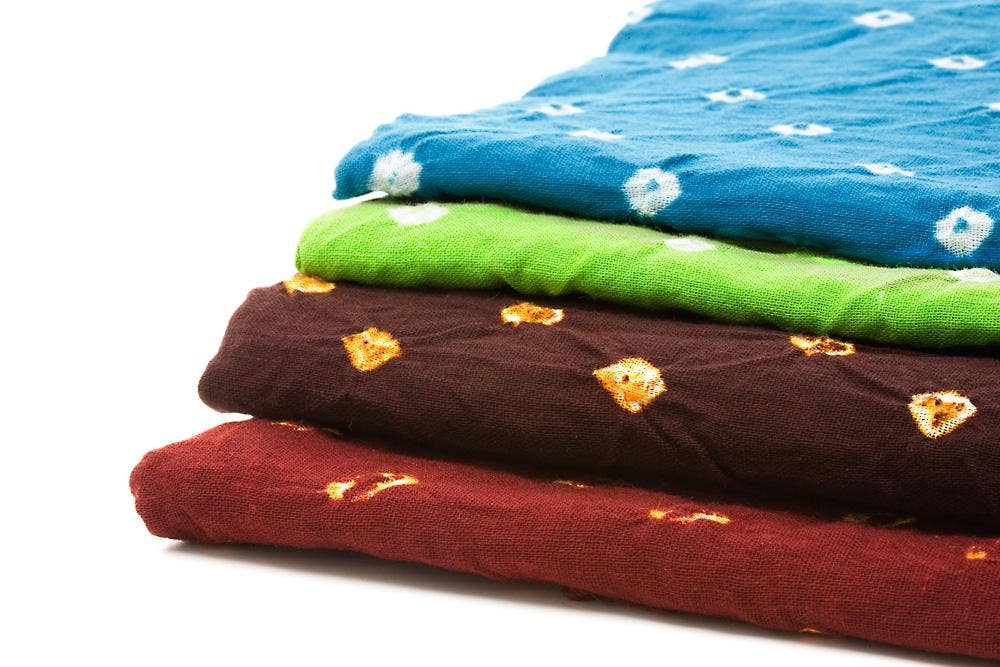 Pistachio CLOSEOUT Cotton Bandhni Bandanas for wholesale on Faire