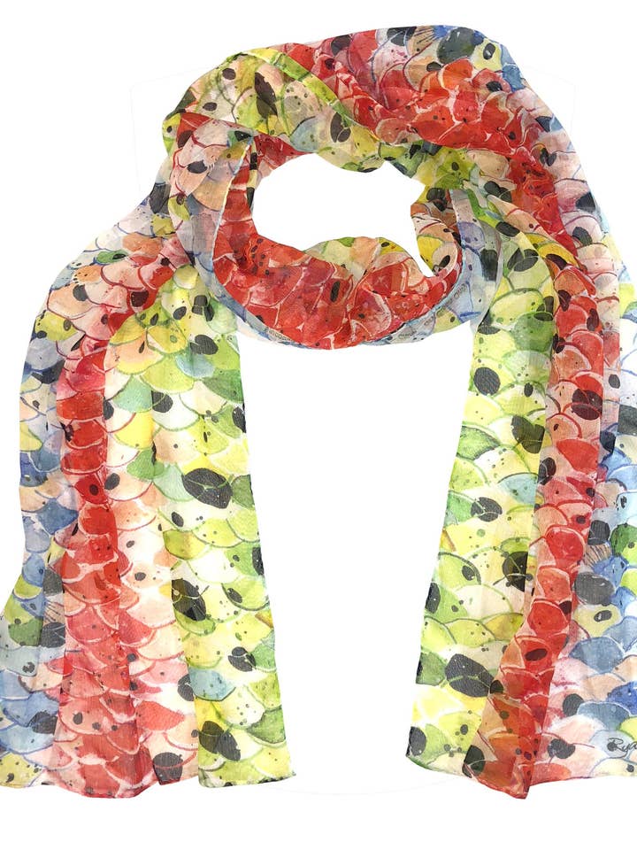 Fincognito Rainbow#3 Silk Scarf for wholesale by Cognito Brands, Inc.