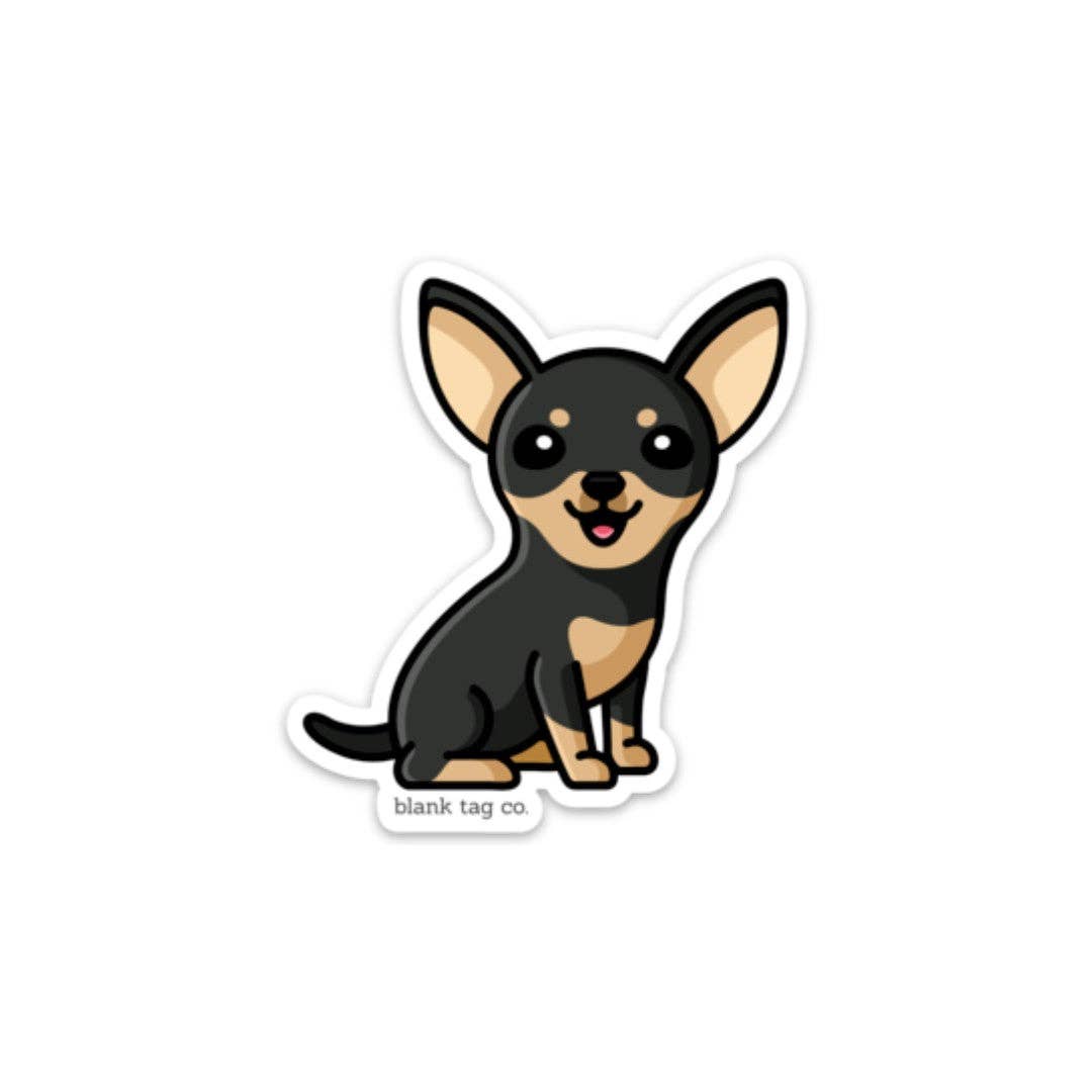 Blank Tag Co. Stickers - Waterproof Stickers - Wholesale Sticker - Blank Tag Co.® Chihuahua Waterproof Sticker1