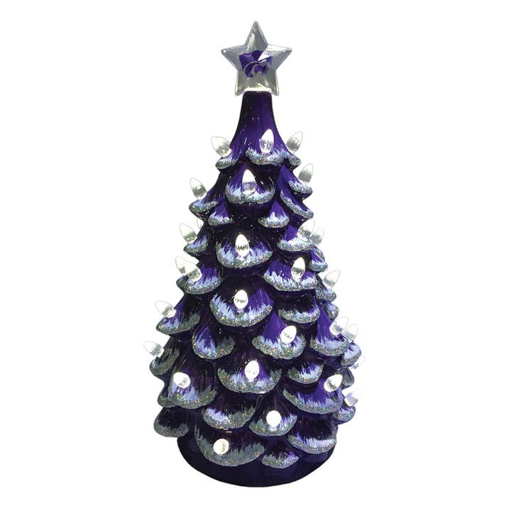 Santa’s Workshop Inc. - Wholesale Christmas Decoration - 14" Kansas State Ceramic Tree