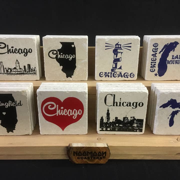 Noomoon - Wholesale Retailer Display - Home & Living - 8 Design Wooden Coaster Display8