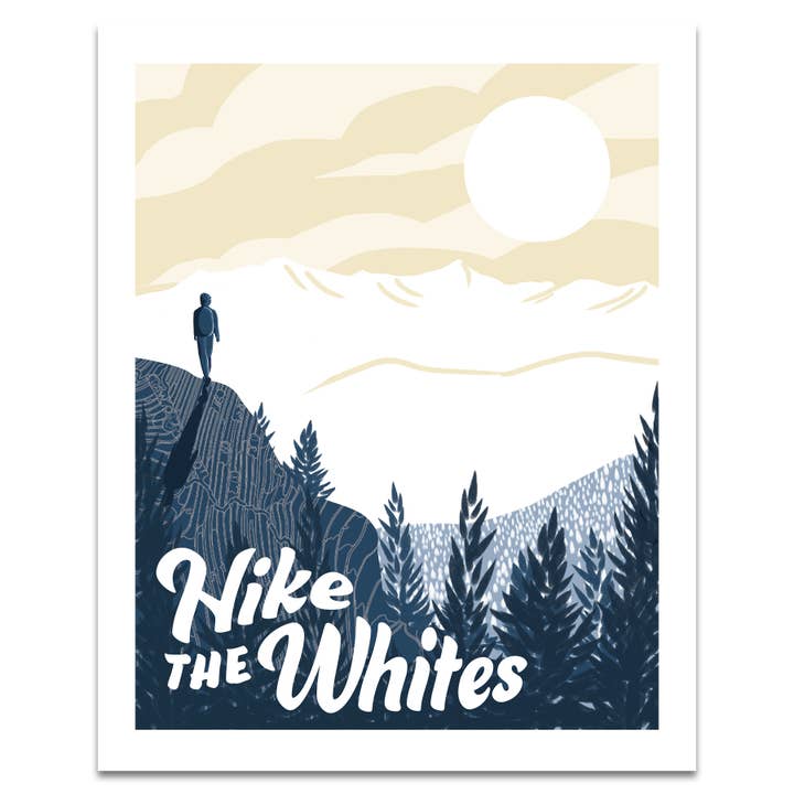 Hike the Whites Print for wholesale by Kat Maus Haus Illustration