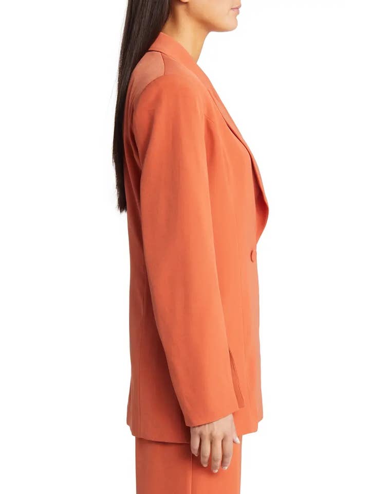 Tan Alice Double Breasted Blazer for wholesale on Faire
