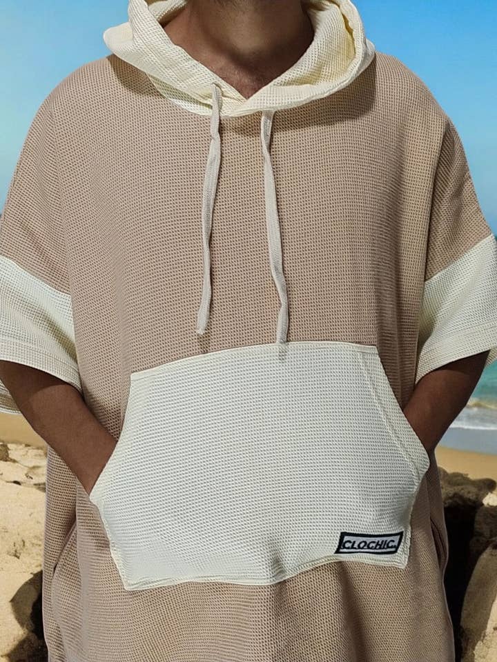 Mazador – wholesale Poncho - Unisex – Unisex poncho i våfflad bomull för vuxna2