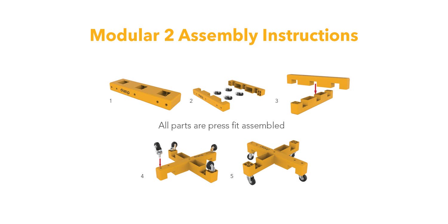 dozop - Vente Outil de bricolage - Chariot compact polyvalent dozop - jusqu'à 75 kg (Modulaire 2)3