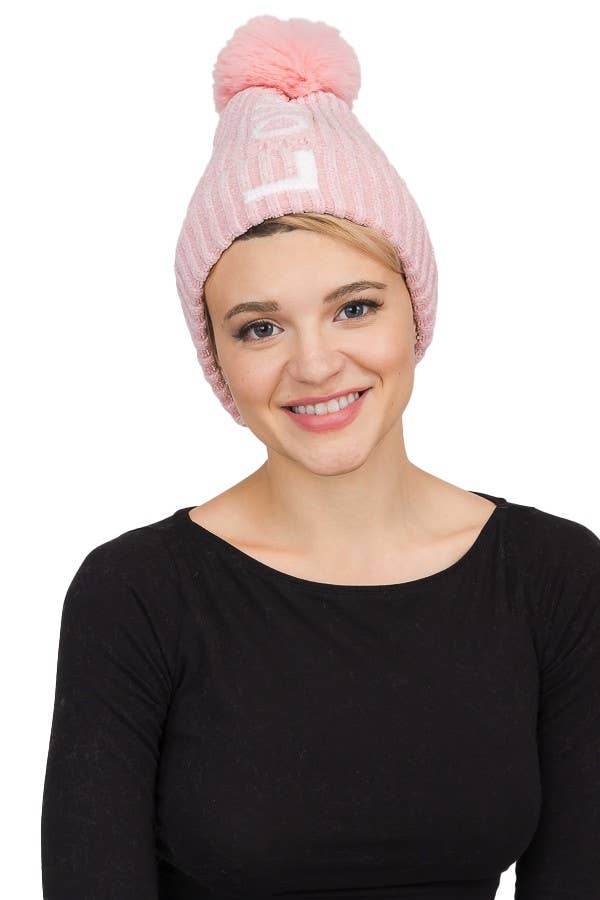 Cap Zone - Wholesale Beanie - Women's - Love Embossed Velvet Lined Beanies3