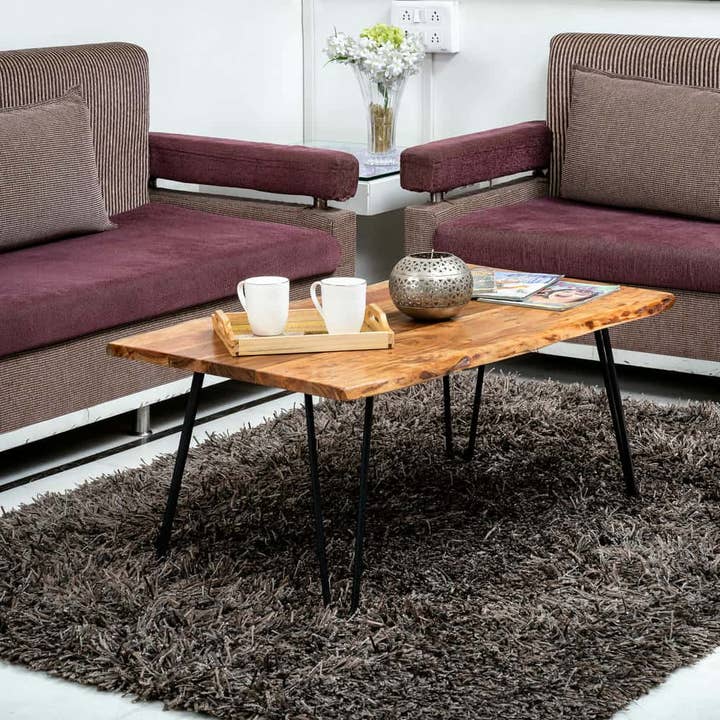 iAnanas - Wholesale Coffee Table - Rustikaler Couchtisch aus recyceltem Holz mit industriellen Haarnadelbeinen3