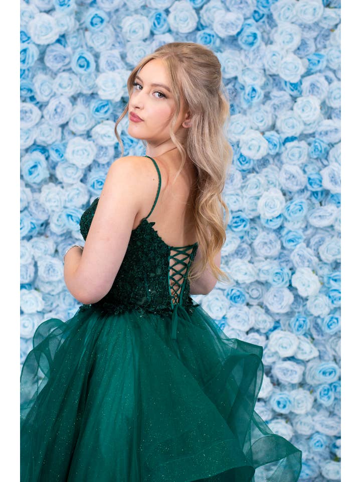 Malia Ruffle Dark Green for wholesale on Faire3