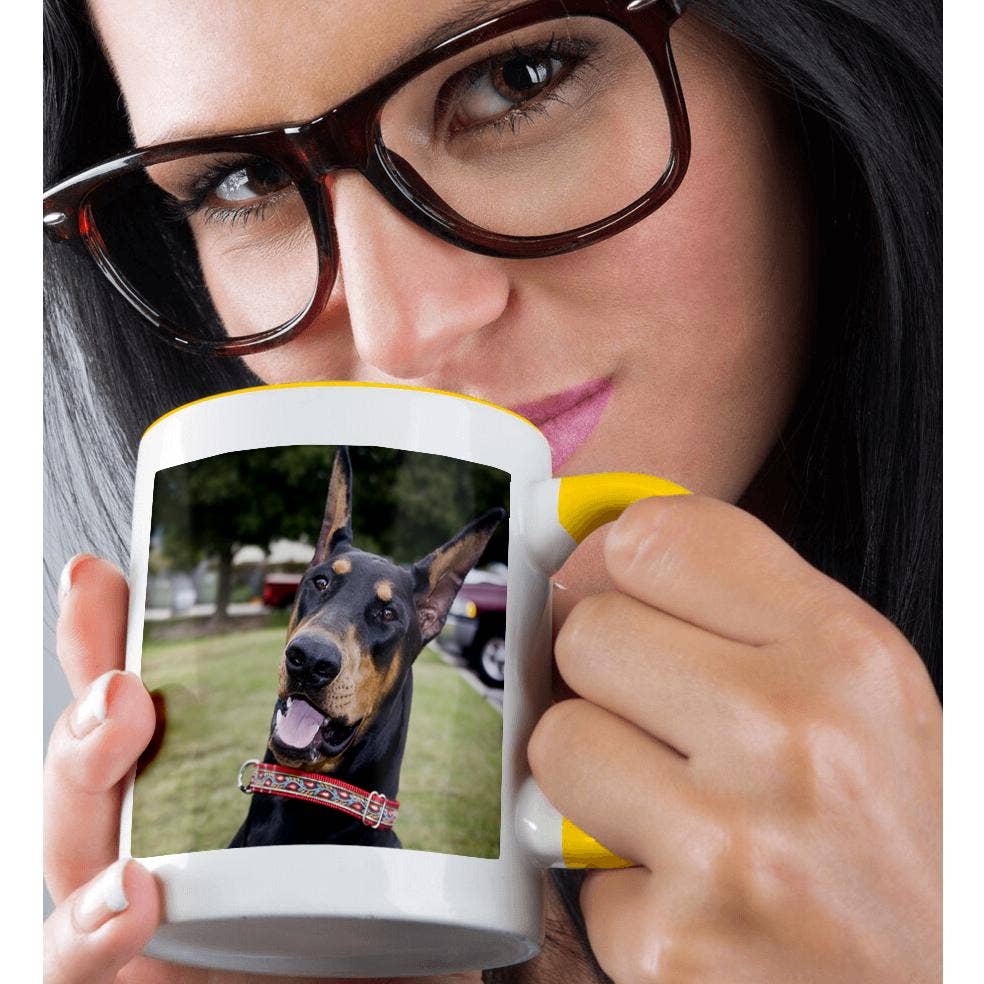 3dRose - Wholesale Coffee Mug - 3dRose, Fun photo of a Doberman Pinscher dog - US05 ZMU0264 - Zandria Muench Beraldo, Mug1