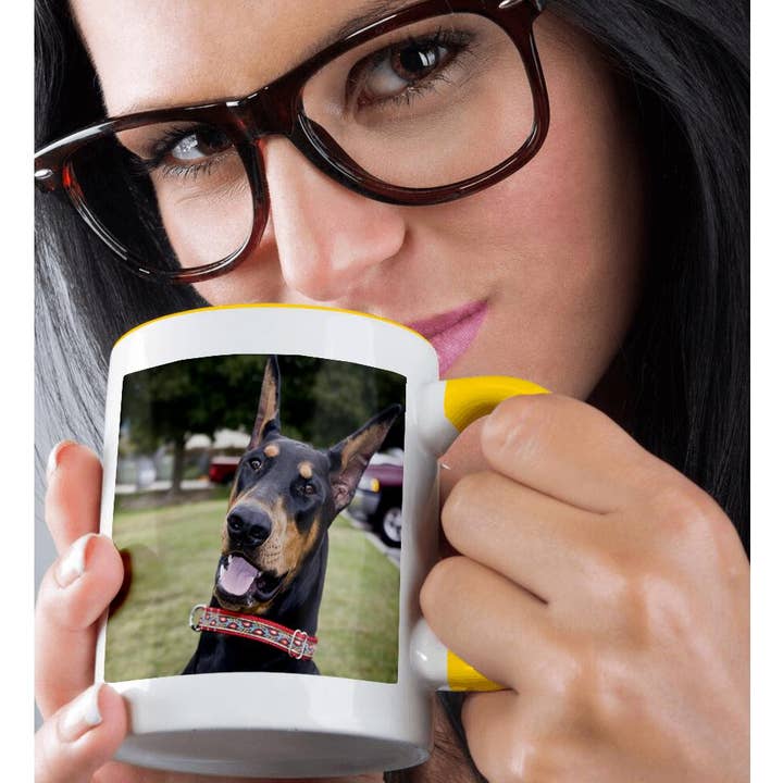 3dRose - Wholesale Coffee Mug - 3dRose, Fun photo of a Doberman Pinscher dog - US05 ZMU0264 - Zandria Muench Beraldo, Mug1