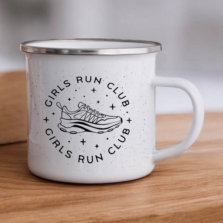Sovende Bjorn - Wholesale Coffee Mug - Girls Run Club - Enamel Camper Mug0