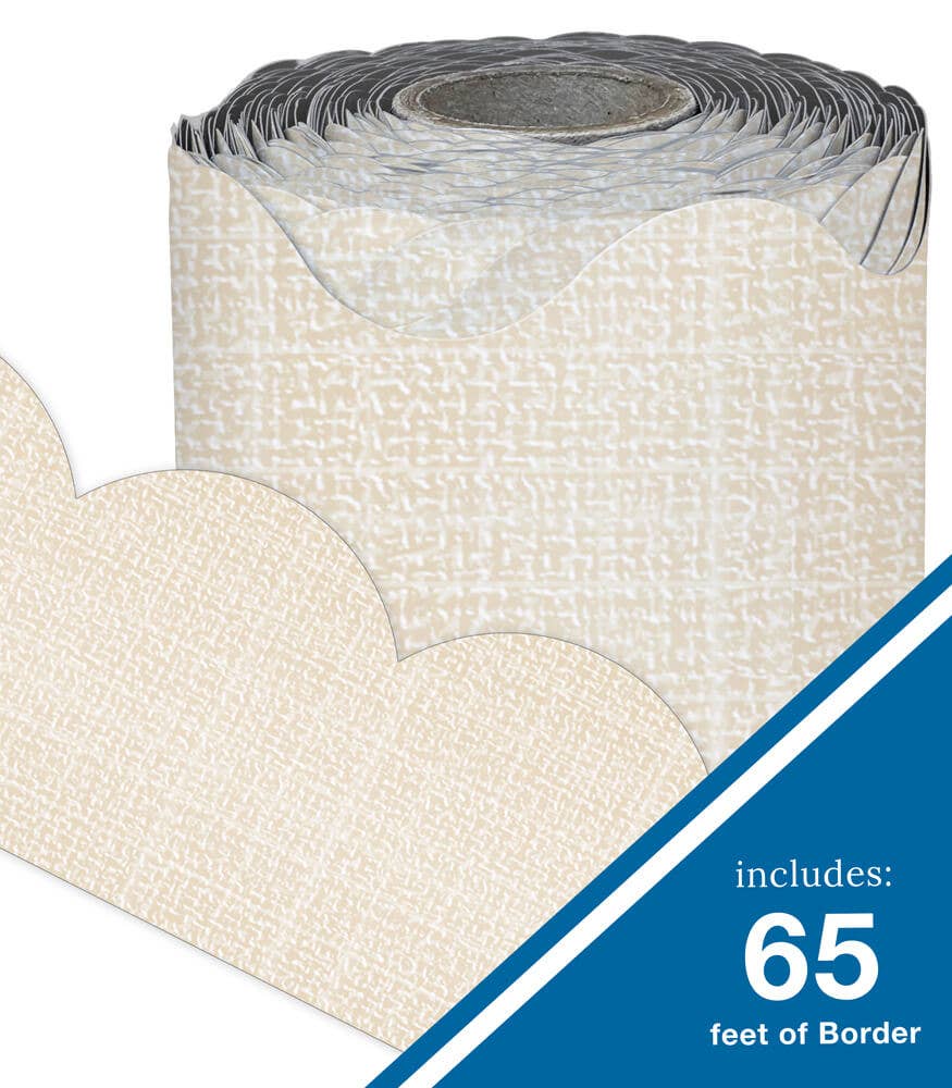 Carson Dellosa Education - Wholesale Bulletin Board - Linen Rolled Scalloped Bulletin Board Borders1