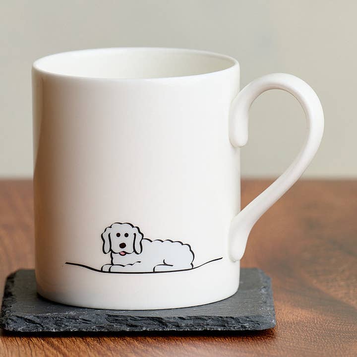 Fluffy Dog Mug for wholesale by Jin Designs