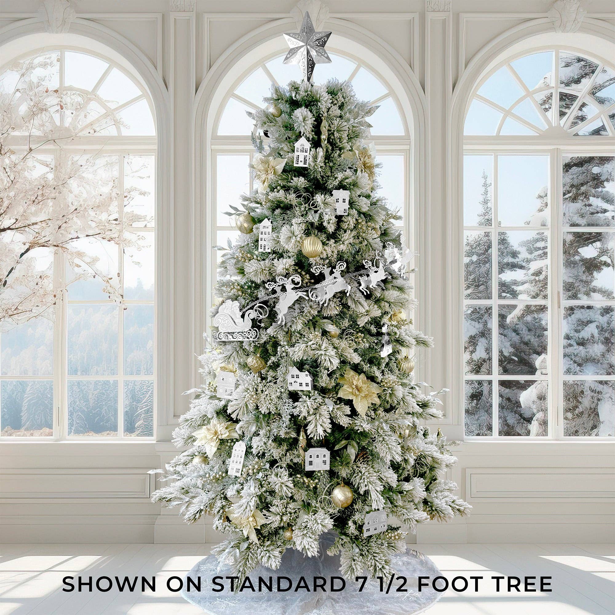 Inspired Indigo - Wholesale Bunting/Garland - Santa and Reindeer Metal Garland4