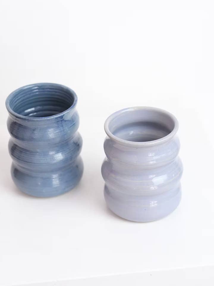 Wiggly Lavender / Navy Cup for wholesale by Anaïs Dezarnaud