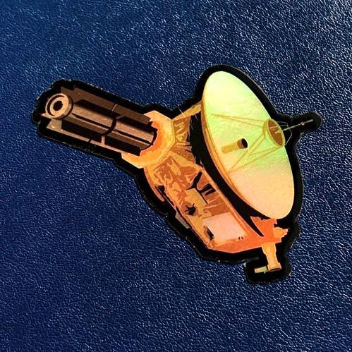 First at Pluto: New Horizons Holographic Style Sticker for wholesale by Chop Shop Store