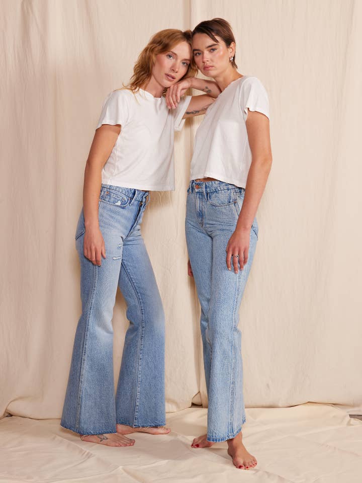 PB ESSENTIAL PIMA COTTON BOXY CROP TEE for wholesale by Porter Blue Apparel