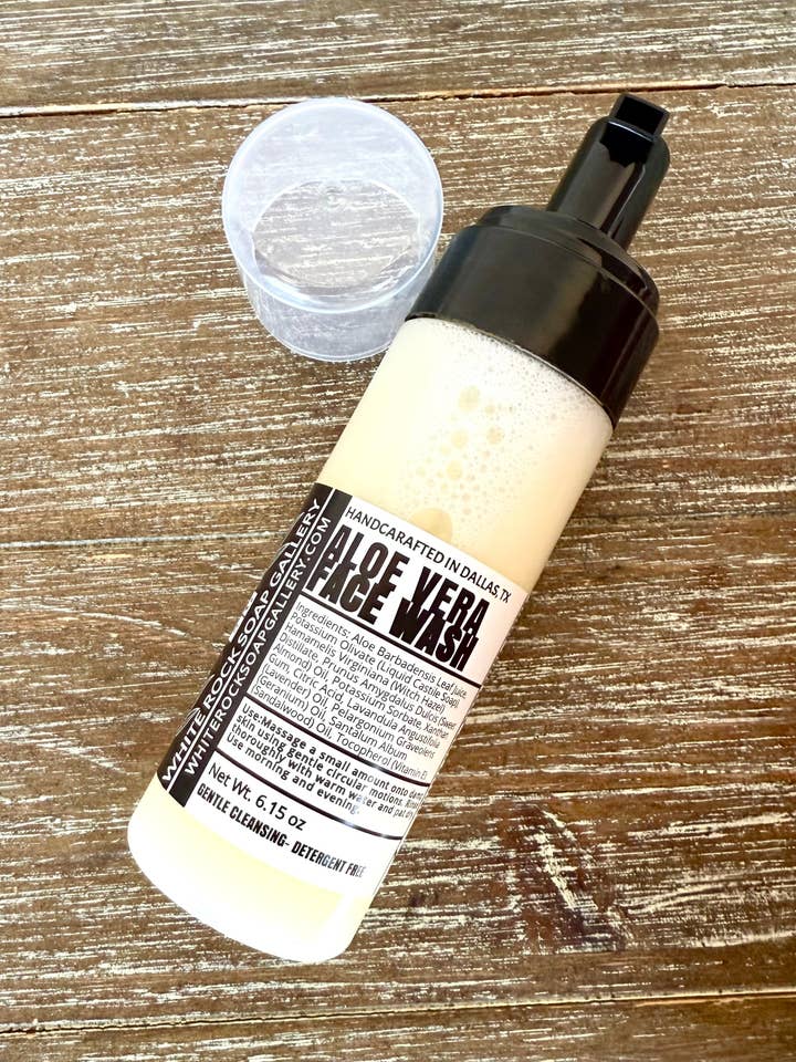 Aloe Vera Face Wash - Now with Witch Hazel and Foaming Action for wholesale by White Rock Soap Gallery
