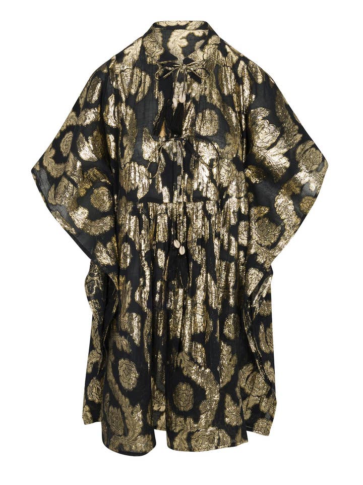 Palm Springs Caftan Tunic Dress - Black for wholesale by Meghan Fabulous