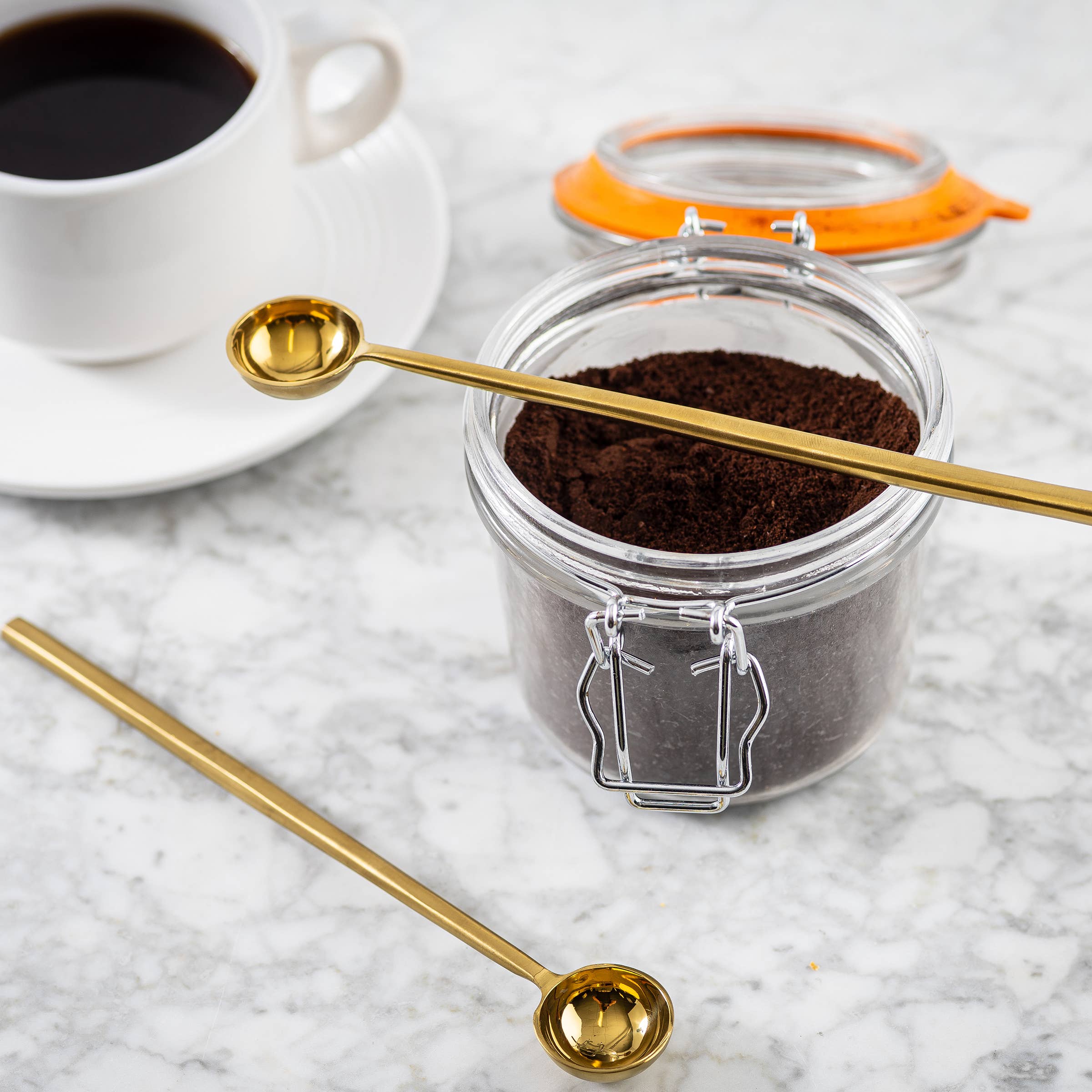 TableCraft Products Company - Wholesale Kitchen Tool/Gadget - Long Handled Coffee Scoop Gold, Set of 21