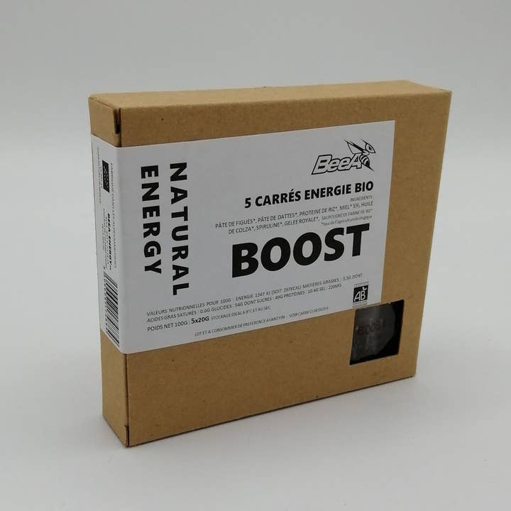 BeeA Energy - Wholesale Snack Bar - Carré energy boost bio1