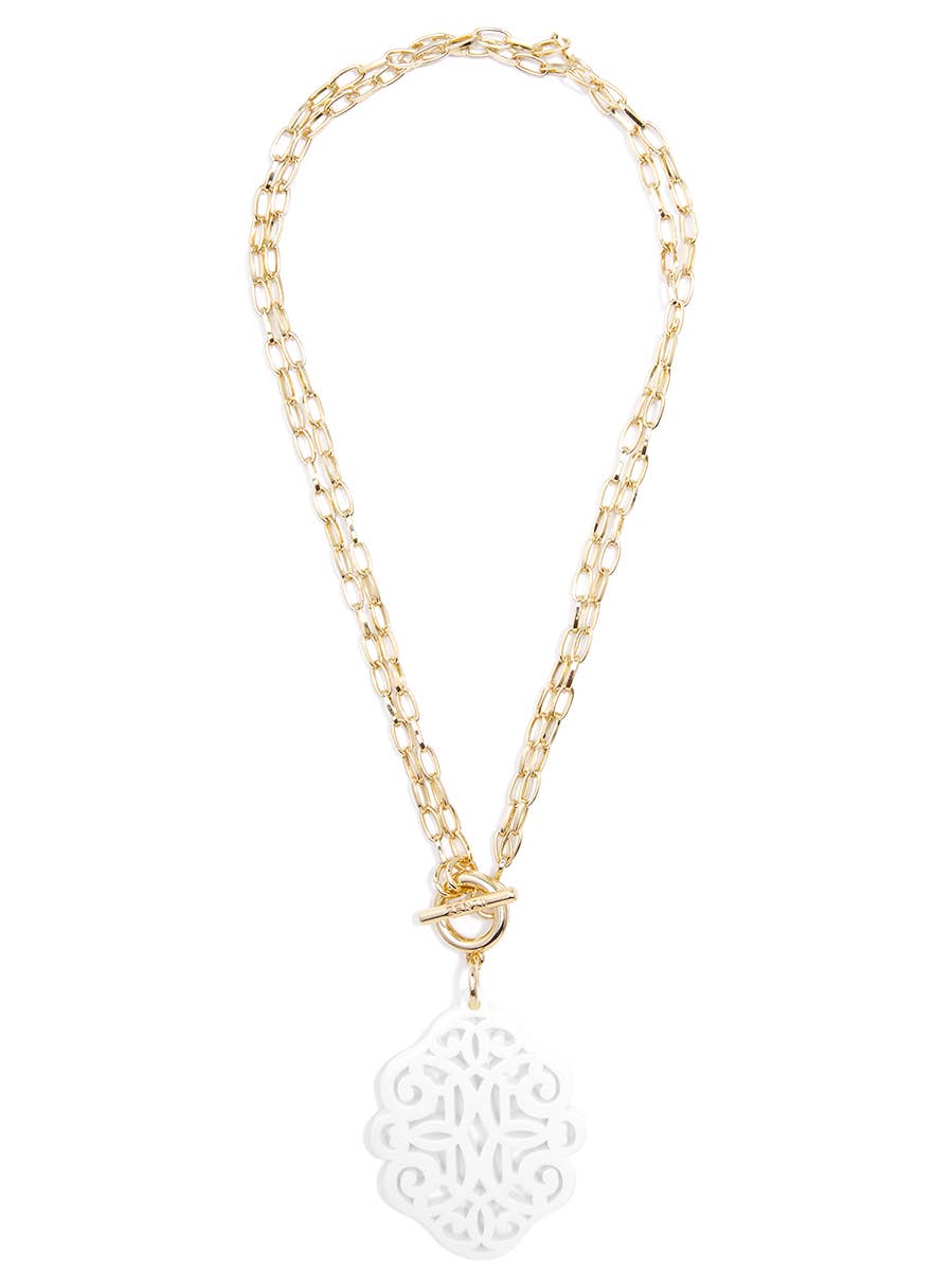 ZENZII Jewelry - Wholesale Pendant/Charm Necklace - Regal Resin Acrylic Pendant Necklace23