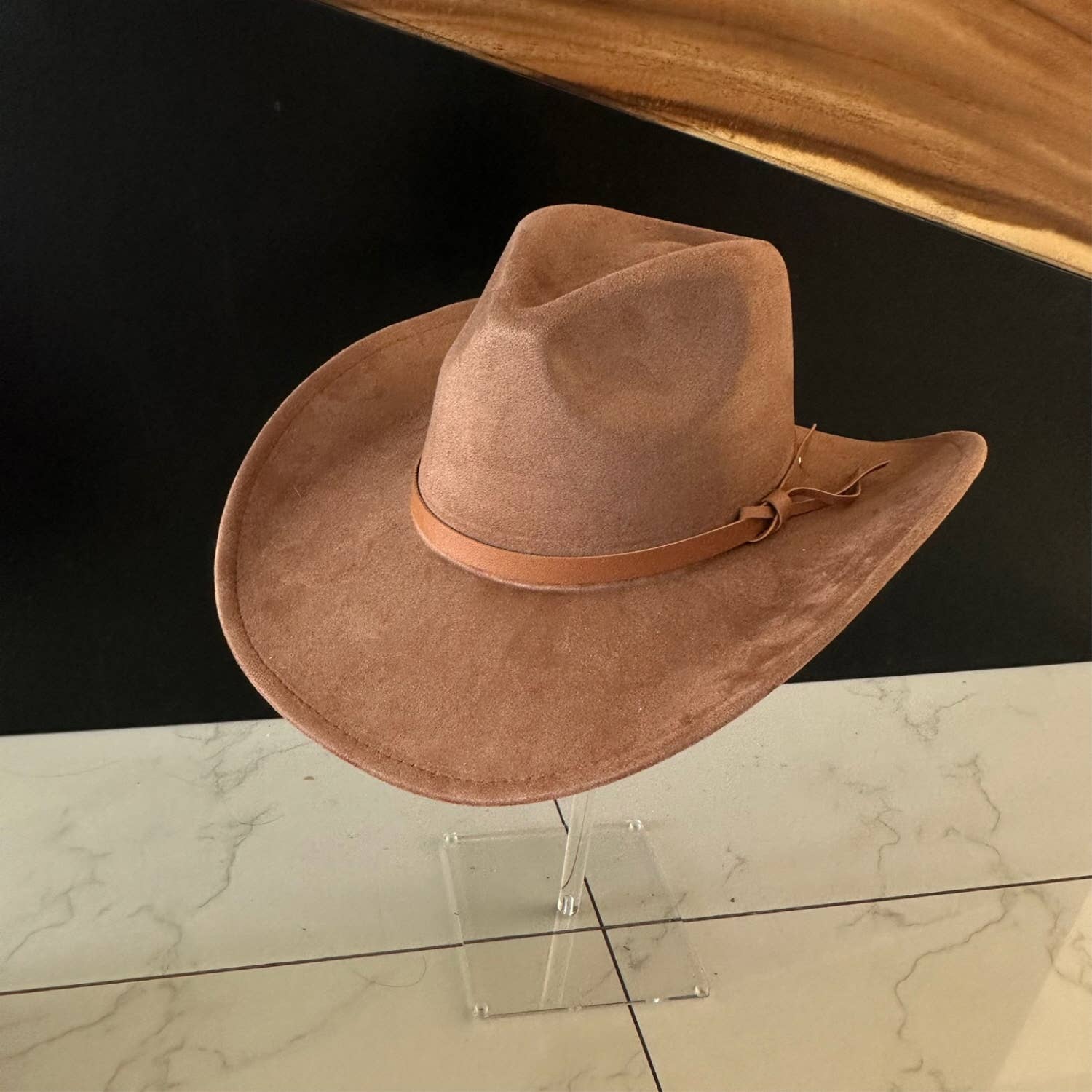 One and Only Accessories - Wholesale Cowboy Hat - Women's - Best sller Fashion Vegan suede cattleman cowboy hat  (Copy)4
