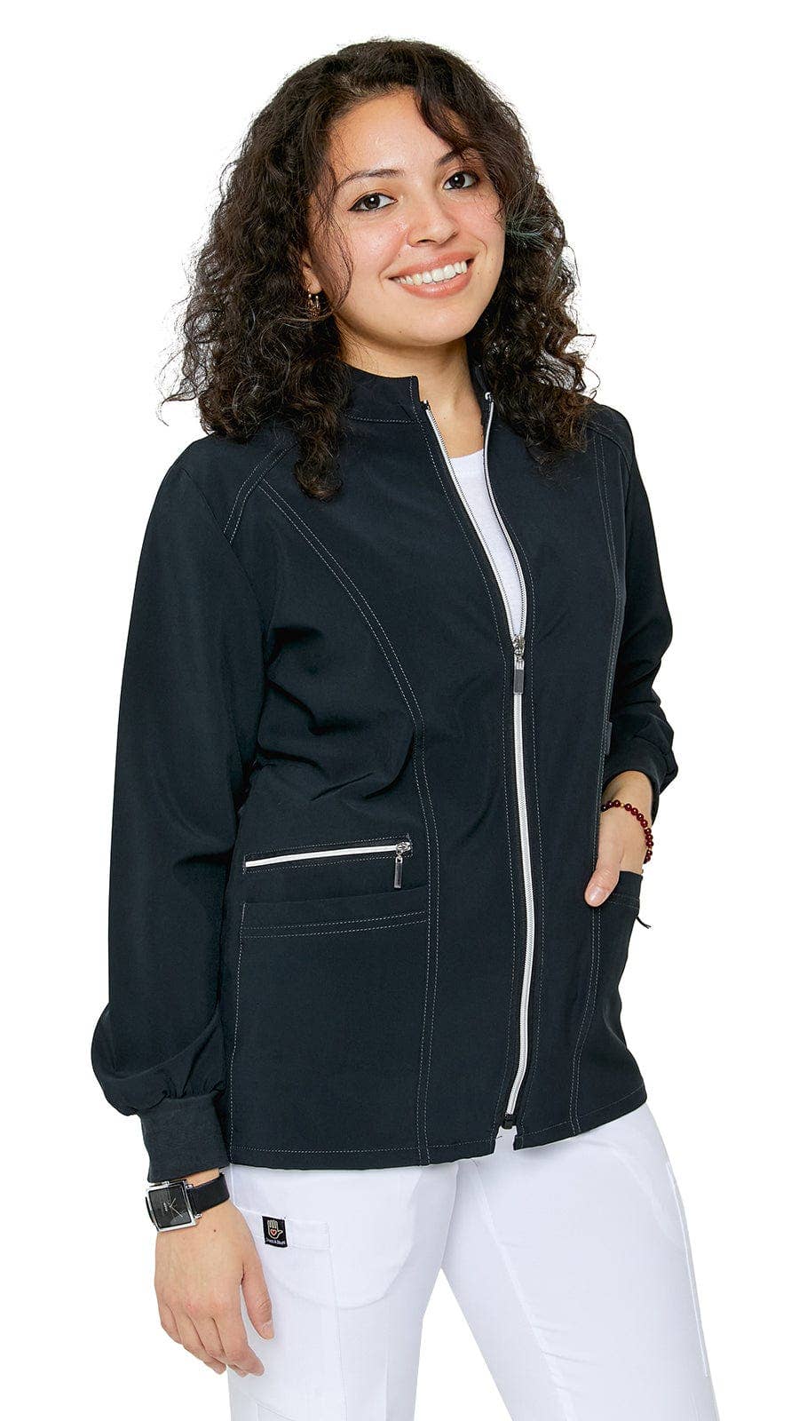 Dress A Med - Wholesale Jacket - Women's - Women's Stretch Zipper Warm Up Uniform Jacket0